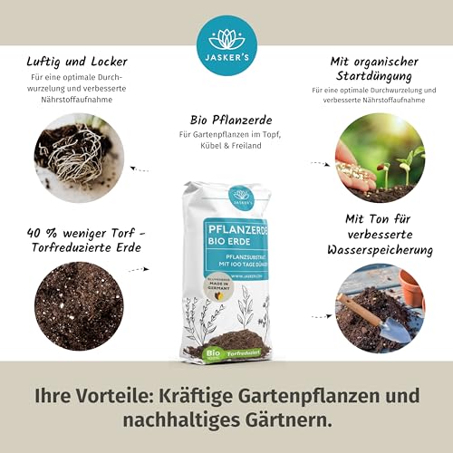 Torffreie Erde Jaskers Pflanzerde 80 l für Gartenpflanzen