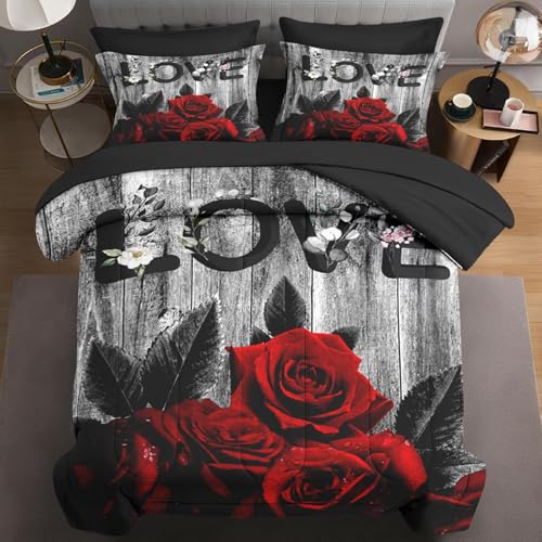 WeCozy 7 Pcs Queen Size Comforter Set 2 Pillowcases & 2