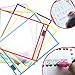 TKOWTB Reusable Dry Erase Pockets, 6 Pack Reusable Dry Erase Sleeves, Assorted Colors Sheet Protector, Dry Erase Pocket Sleeves