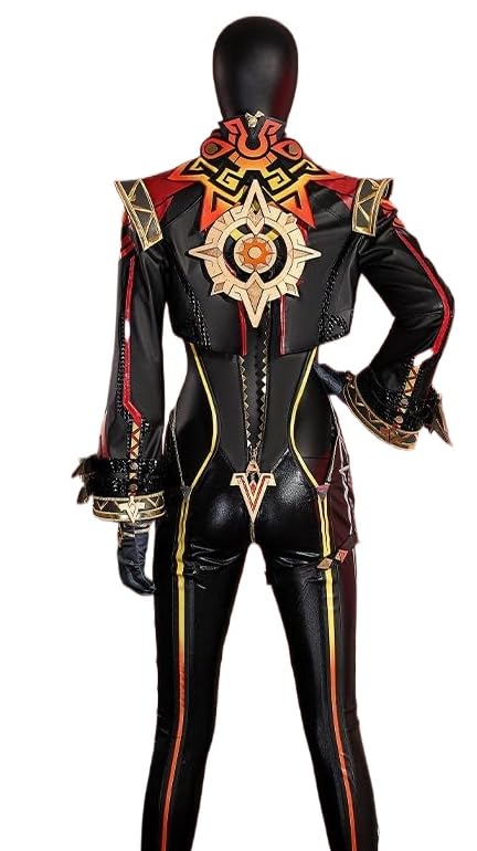 Amazon.co.jp: 原神 マーヴィカ ナタ コスプレ衣装 炎神 戦闘服 PU