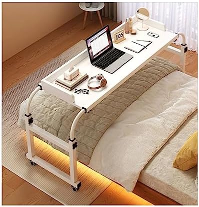 Extendable Rolling Mobility Table Over Bed,Over-Bed Table Overbed Table Laptop Table Overbed Desk Computer Desk Standing Workstation Food Tray Desk Overbed Table with Wheels Height