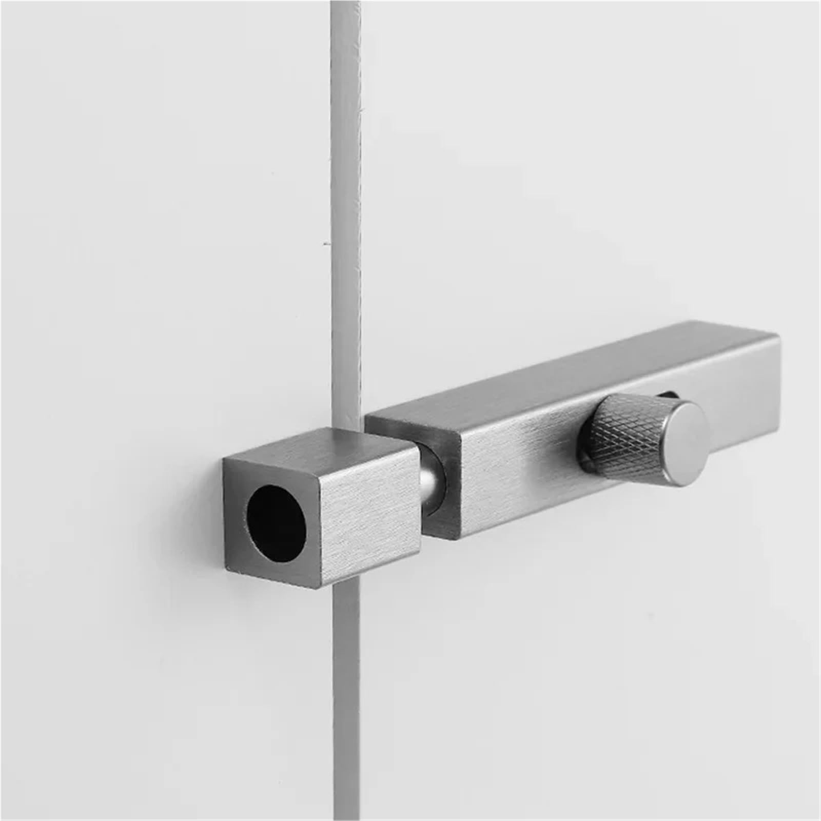 Chiavistello Porta Serratura della porta Chiusura a scatto Bullone senza punzonatura Bulloni scorrevoli di sicurezza antifurto Porta del bagno in lega alluminio Fermo for cancello(Black 200mm)