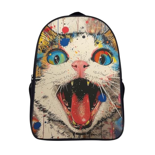 Sac à dos chat pour enfants cartable imperméable 40x28x16cm