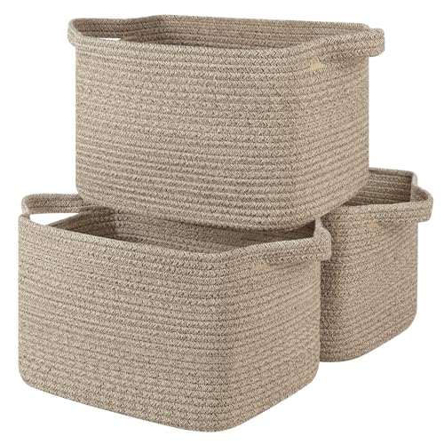 OIASKET Storage Basket for Organizing 3 Pack, Woven Baskets for Storage