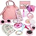 Learn2M Play Purse for Little Girls Ages 3-6, My First Purse Toy with Handbag, Makeup Set, Sunglasses, Smartphone, Wallet, Car Keys, Credit Cards and Fake Money