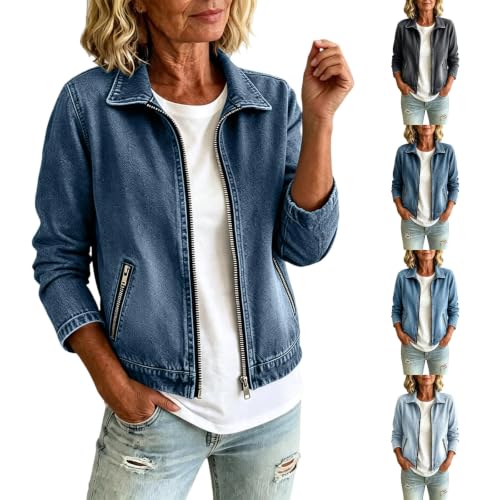 Blue Denim Zip-Up Shirt