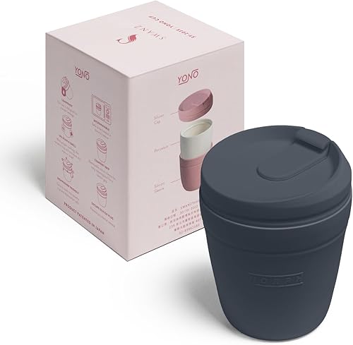 SWANZ Taza de viaje de cerámica para café y té con tapa y funda de silicona, vaso reutilizable para llevar, a prueba de fugas, sin derrames, apto