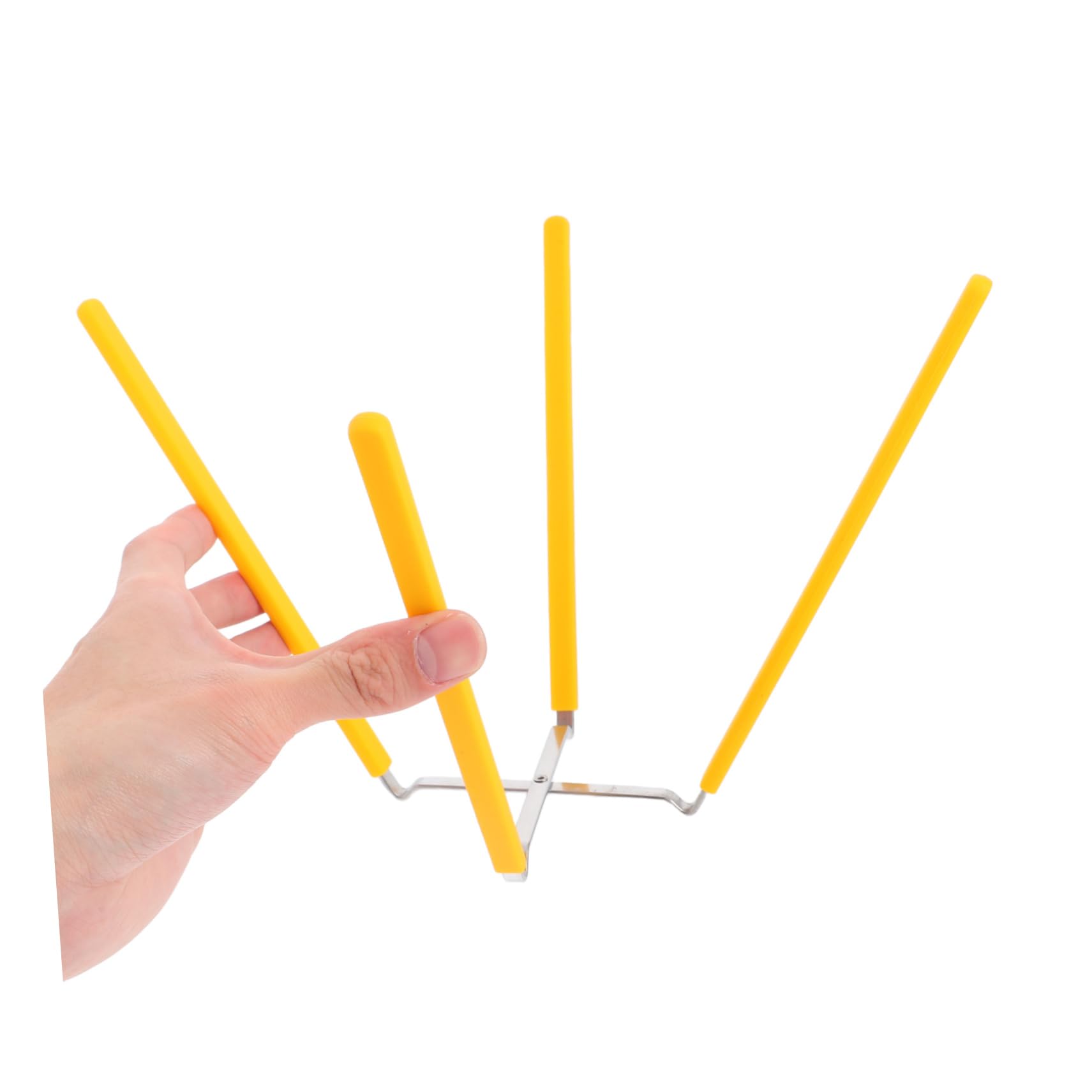Supporto per Torta Chiffon in Acciaio Inossidabile Pieghevole con Artigli, Design Invertito, Facile da Pulire e Versatile per Dolci e Pane Giallo