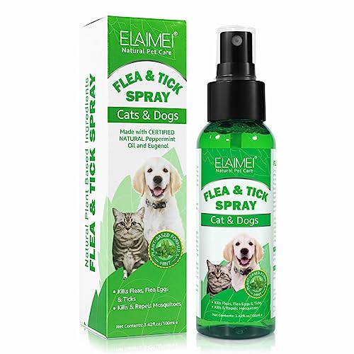Flea & Tick Spray para Perros y Gatos 100ml - Protección Natural contra Parásitos - Mata Pulgas, garrapatas y repele Mosquitos.