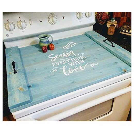 Farmhouse Stove Cover Noodle Board, Oven Cover - Personalized Customizable Design - Farmhouse Kitchen Decor