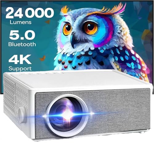 Image of TOPTRO MovieTime 1080p Native Resolution Projector for Home 4K Support, HDMI ARC, Android 9, 14000 Lumen (1300 ANSI) 5G WiFi 6 Bluetooth Inbuilt Netflix PrimeVideo Hotstar 10W Speaker 300 inch Max Display