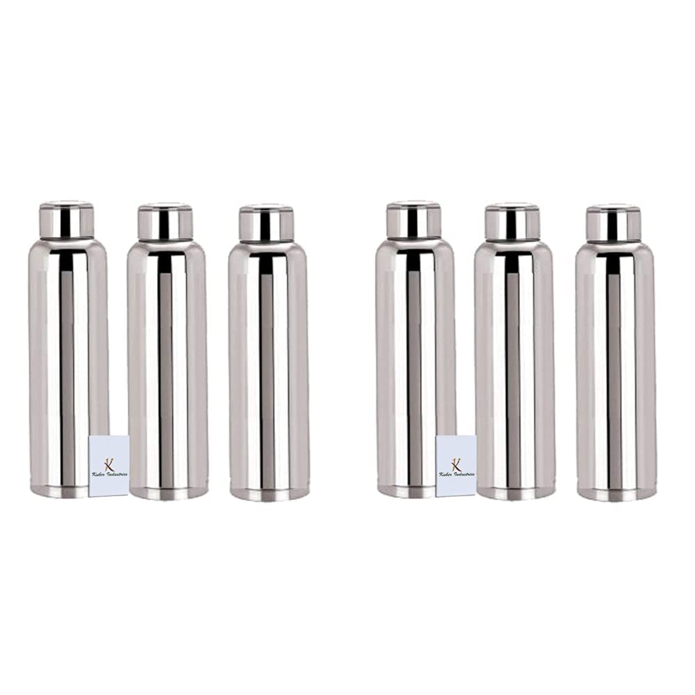 Kuber Industries Stainless Steel 3 Pcs Fridge Water Bottle/Refrigerator