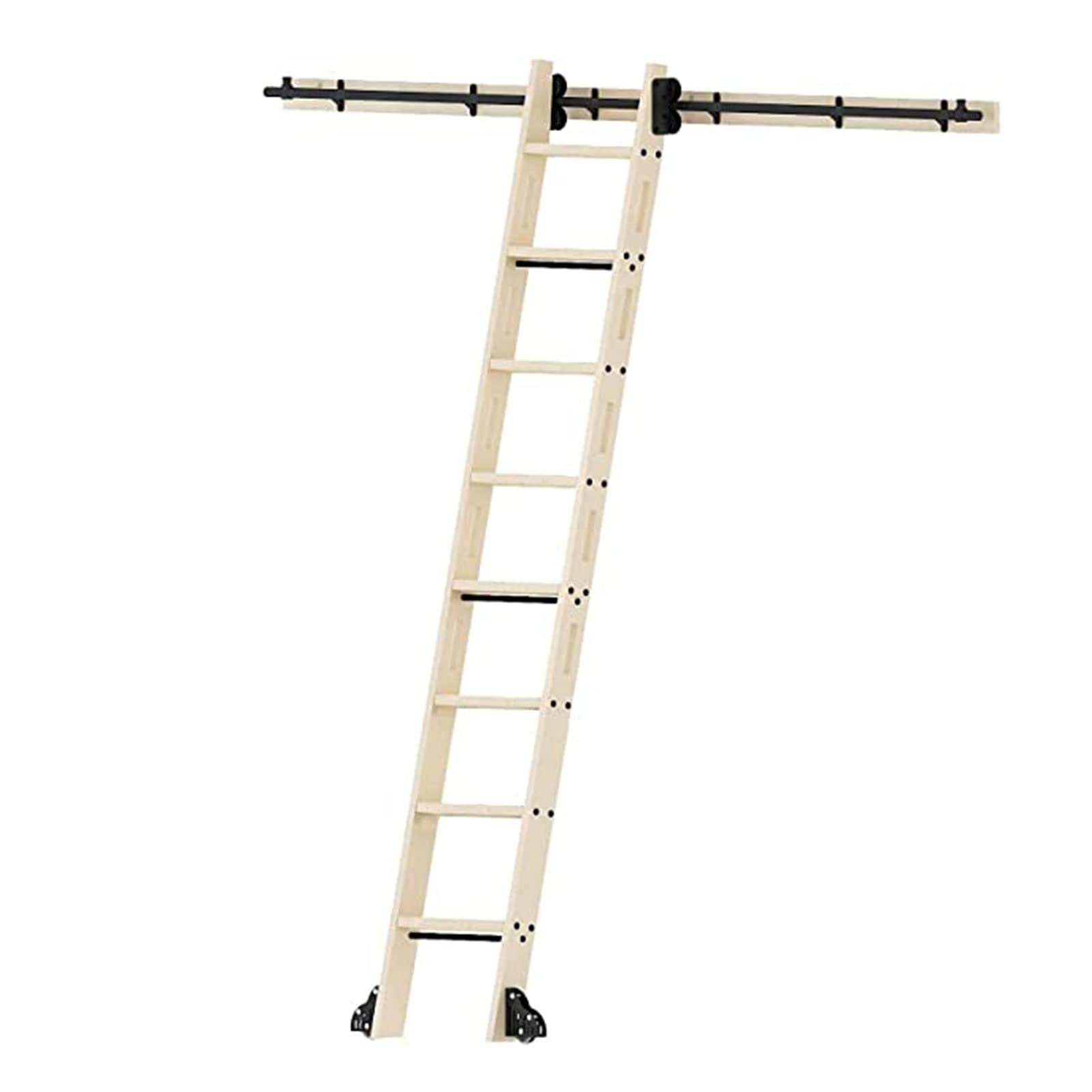 Piste d'échelle de bibliothèque en acier MiroDo robuste finition tube rond 13ft