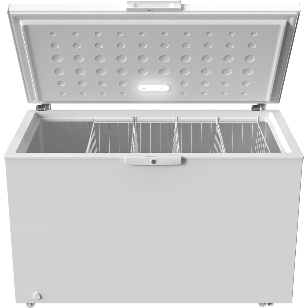 Whirlpool W3RHS37EW2 Congelatore a Pozzetto Bianco, 371 Litri, Statico, Classe E, Display Touch, Sistema di controllo Elettronico, 85x133x70,5 cm (AxLxP)