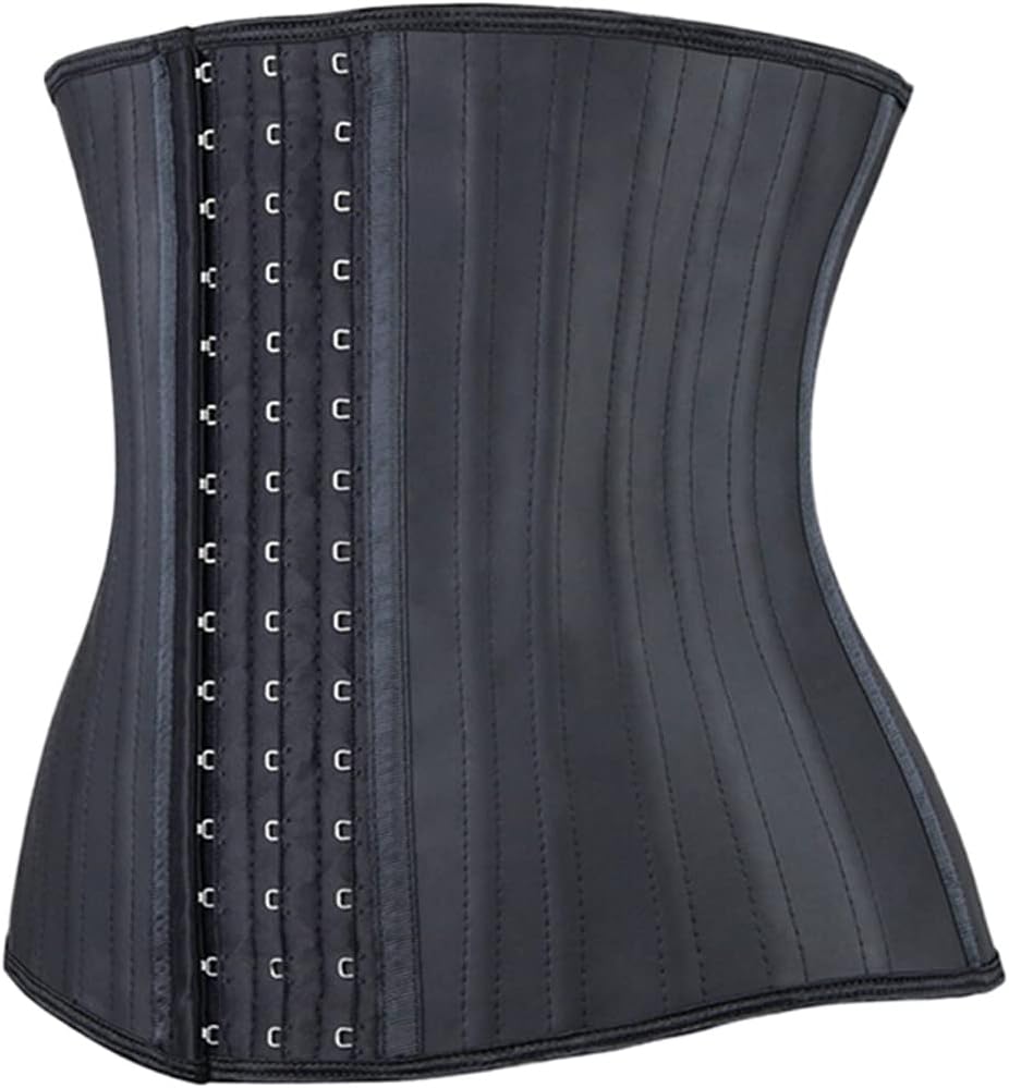 Sweat Waist Trimmer, 25 Steel Boned Latex Sauna Waist Trainer, 30cm Height Sauna Body Shaper Gym Belt