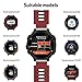 for Forerunner 620 Watch Bands Black Buckle Sport Silicone Watch Strap Replacement for Forerunner 230/220/235/620/630/735XT and Approach S20/S5/S6 Smart Watch Band