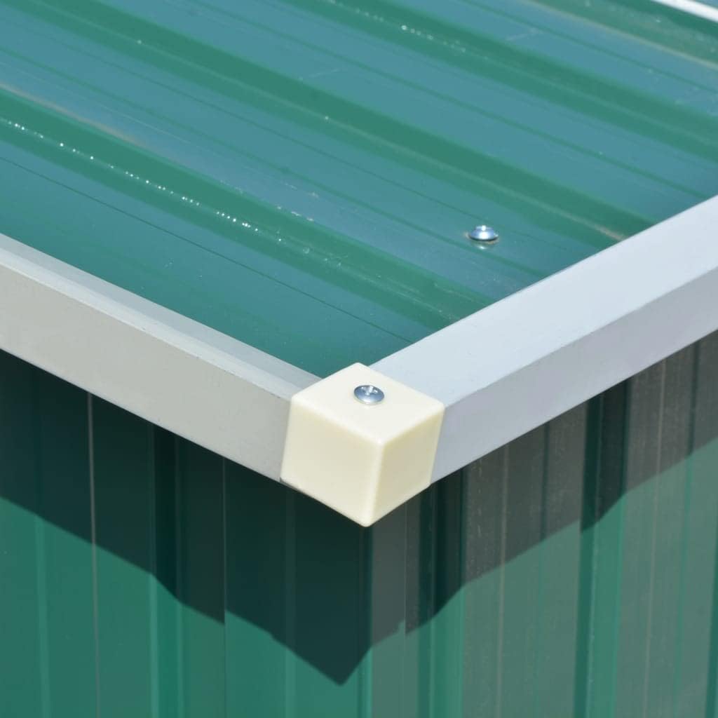 Close-up of a shed corner with a protective cap