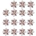 Produktbild Shengruili Christbaumschmuck Glitter Poinsettia Weihnachtsschmuck Baumschmuck Künstliche Weihnachten Blumen Deko für Weihnachtsbaum (Champagner)
