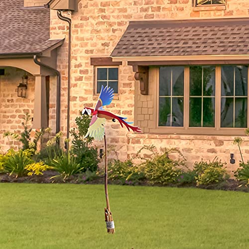 Generic Garden Parrot Whirligigs Rotating Bird Shape Wind Spinner Animal Pinwheels Garden Parrot Stake For Yard Lawn Patio #TOP3