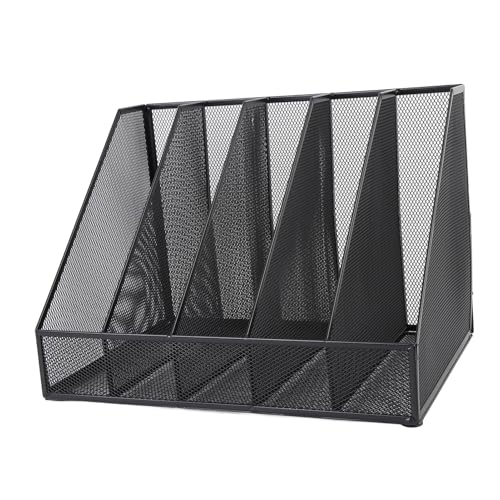 Verdicktes Metallgeflecht, Schreibtisch-Aktenordner mit 5 Fächern, für Büro, Zuhause, Sto Slish, Dokumentenhalter, effizienter Aktenordner