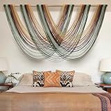 Flber Macrame Wall Hanging Boho Wall Decor Yarn Wall Art Tapestry Bedroom Living Room Nursery Apartment Home Decor 57' W x 31' L