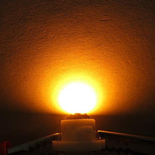 Image of WLJH Yellow T4.2 Neo Wedge LED HVAC Climate Control Bulb with 10mm Base | 3030 SMD, T1.25 and T1-1 /4, 9454848, Dash Cluster and Clock Light, A /C Panel, Switch and Indicator Lights, Dimmable, 10-Pack