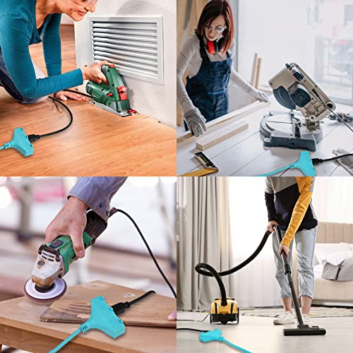 Duratech Extension Cord 20 Ft, Outdoor Extension Cord With Multiple Outlets, 16/3 Sjtw, 13 Amps, 3 Prong Outlets, Heavy Duty Extension Cord Power Strip, Blue #TOP6