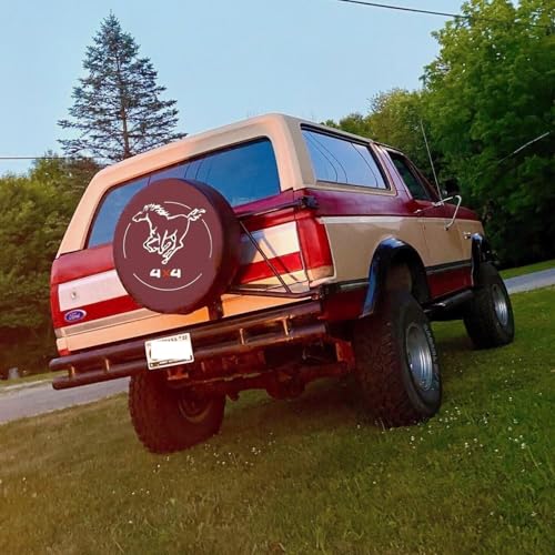 Image of Galloper 4X4 for Ford Bronco and Ford Cars SUVs Spare Tire Cover, Spare Wheel Cover, Waterproof Sun-Proof Dust-Proof and Anti-UV Anti-Dirty Non-Scratch Tire Protector (M: 225 /65R17, 235 /65R17)