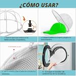 Soporte para Lavar Gorras Lavadora, Jaula Funda para Lavadora de Sombreros