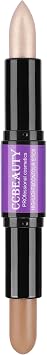 CCbeauty Cream Highlight and Contour Stick, Shimmer Highlighter Makeup, Contouring Highlighting Makeup, Face Shaping Stick, Lightweight, Blend Smooth, Colour Corrector Concealer Stick, Blonde/Mocha