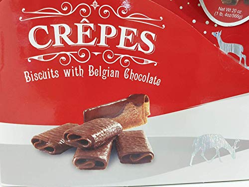 KIRKLAND SIGNATURE Crepes Biscuits With Chocolate 19.97 Oz, 20 Oz, Red blue