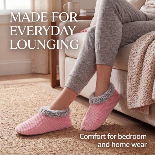 Image of Cozylook Fuzzy Slippers for Women Indoor Soft Sole Slipper Socks | Warm plush feel, non slip grippers, easy step-in, flexible bottom, bedroom and home wear