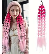 1pcs/pack Colorful Bubble Ponytail Extensions for Girls 26Inch Bubble Ponytail Extension Soft Syn...
