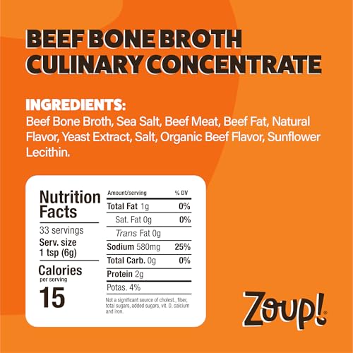 Zoup! Good, Really Good Beef Bone Broth Culinary Concentrate, 1-Pack, 7 Oz
