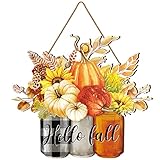 Hello Fall Door Sign Fall...