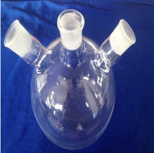 Flasque à trois cols Gowe en quartz pur 500 ml pour verrerie scientifique de précision