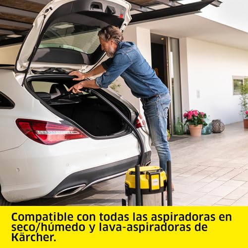 Kärcher Boquilla para vehículos, compatible con todas las apiradoras en seco/húmedo WD y lava-aspiradoras SE de Kärcher. Limpia sin esfuerzo las superficies textiles del coche y del hogar