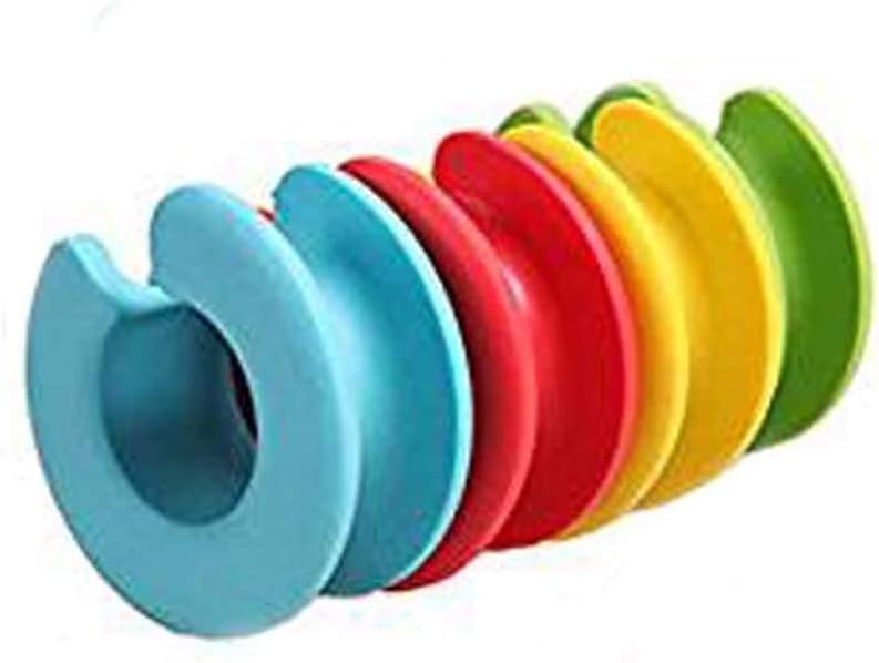 esowemsn 6pcs Silicone Clothes Hanger Fixed Hook Windproof Hanger Spacer Anti-Off Hanger Fixing Ring Hooks Best for Indoor & Outdoor(Random Color)