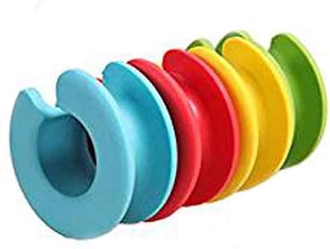esowemsn 6pcs Silicone Clothes Hanger Fixed Hook Windproof Hanger Spacer Anti-Off Hanger Fixing Ring Hooks Best for Indoor & OutdoorRandom Color