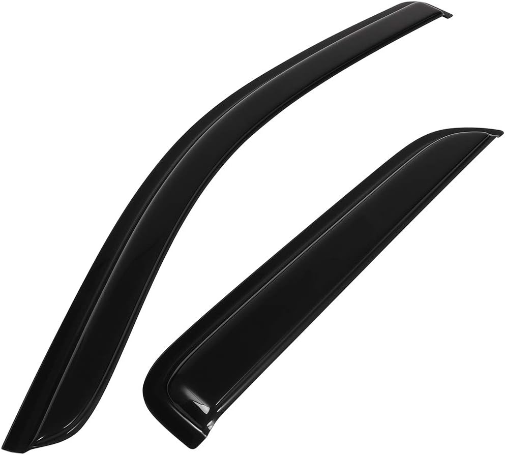 SCITOO Outside Mount Window Visor Deflector Rain Guard Dark Smoke, 4 Pcs Set Fit for 2014-2018 for Chevrolet Silverado 1500