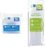 Vista 1 de Adtech W220-14ZIP50 - Barras de pegamento transparente, 50 piezas y mini barra de pegamento caliente de 8 pulgadas, 24 unidades, parte # W220-3824