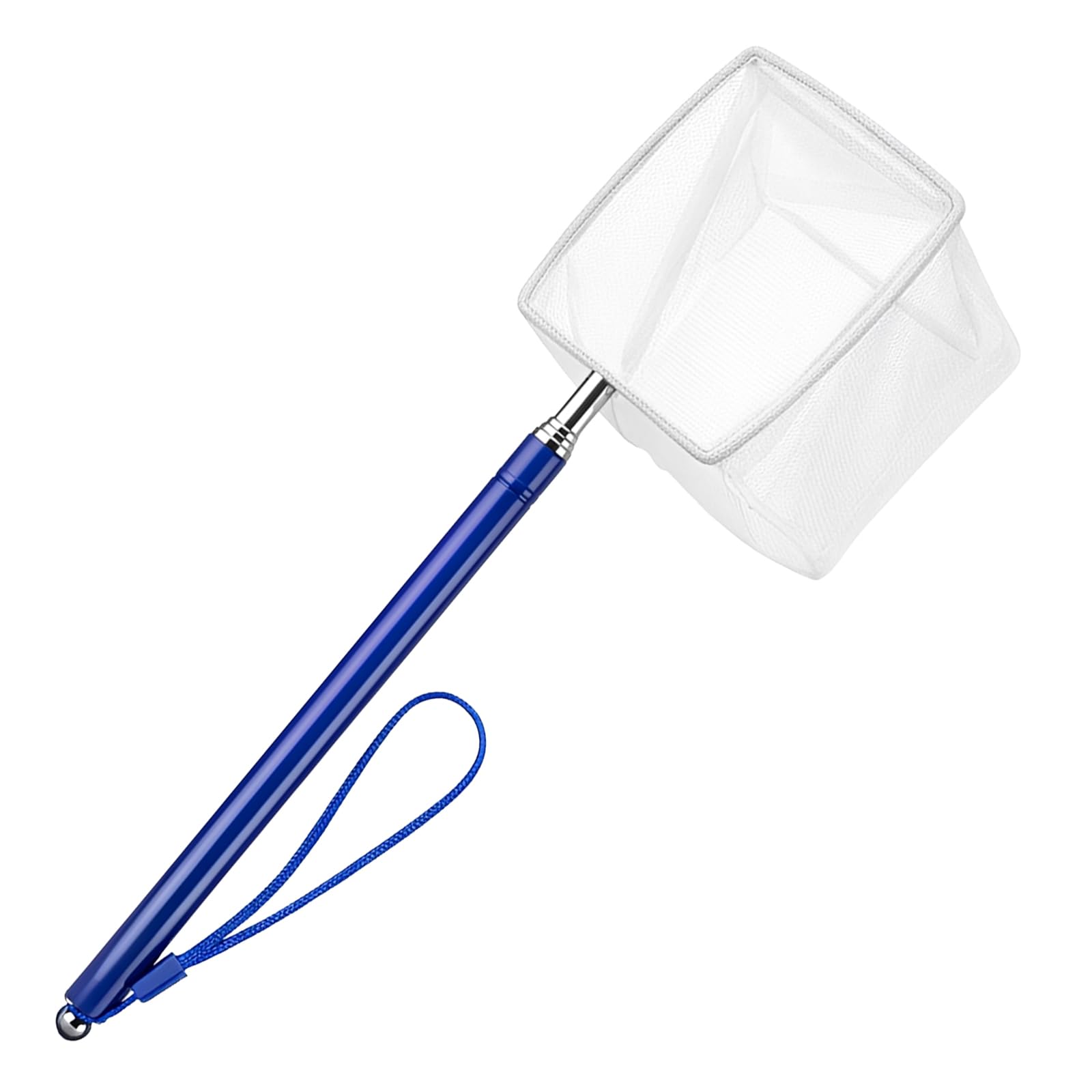 3 Inch Fine Mesh Shrimp Net, Tiny Fish Net for Shrimp Baby, Long Handle Small Fishes Tank Tool for Bettas, Extendable Stainless Steel Handle, Small Tank & Pond Cleaning Nets