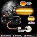 D-Lumina LED Side Marker Turn Signal Lights Assembly Smoked Lens Sequential Blink Amber for Au-di A4 S4 B6 B7 A6 S6 C5 A8 TT Front Fender Dynamic Side Marker Lamp, Replace OEM Sidemarkers, Pack of 2
