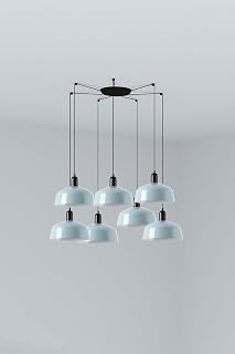 Faro Barcelona 20340-147-7L - TATAWIN M Metall 7L Pendelleuchte Grau-blau