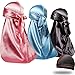 ForceWave 4 Pieces Silky Durags and Wave Cap Pack for Men Waves, Moisture-Tech Fabric Satin Du-Rag