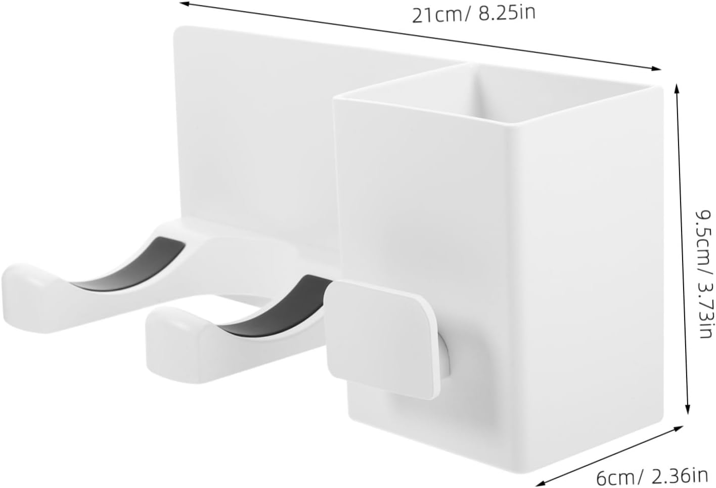 Hair Dryer and Straightener Holder Wall Mount Hair Dryer Rack Space-Saving