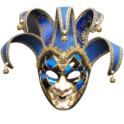 Generisch Máscara veneziana para carnaval, máscara, vintage, retro, decoração de parede, festa, baile de máscara, disfarce, decoração, arlequiquim, Joker, máscara festiva, acessório de parede, máscara