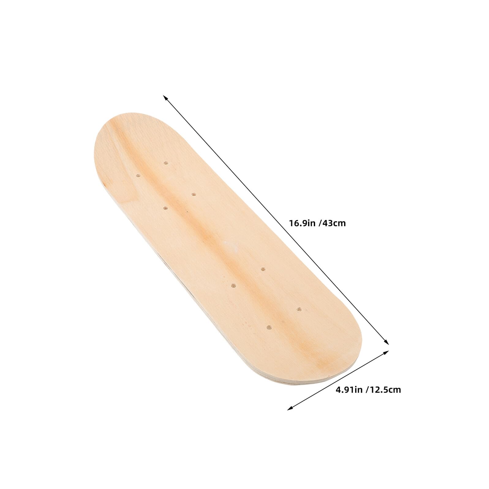PRETYZOOM Tablas de Skate de Madera sin Terminar 7 Capas Beige 3 Piezas