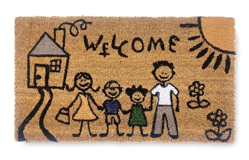 Tex Family Zerbino In Cocco Originale 40x70 Cm Con Scritta Simpatica 'ATTENTI AL PADRONE DI CASA' - 3