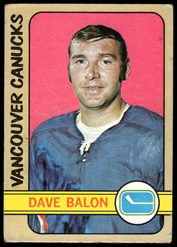 1972 Topps #117 Dave Balon Vancouver Canucks (Hockey Card) VG/EX Canucks